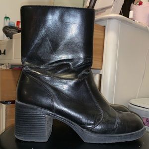 chunky heel boots
